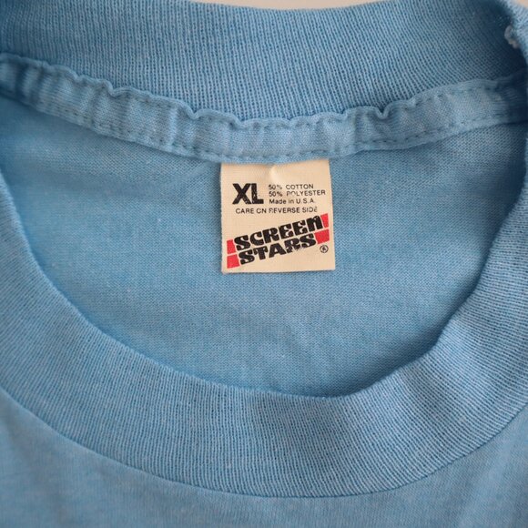 Vintage 80s Screen Stars Chicago Rainbow Graphic Tee | XL - Picture 2 of 5